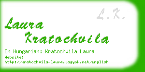 laura kratochvila business card